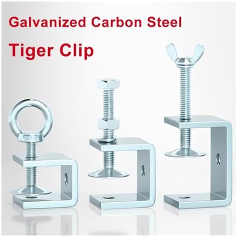 c-clamp Galvanized Carbon Steel Tiger Clamp Multiple Shapes Open Height 20-130MM Thickened Material Fixed Fixture Clamping Device(Butterfly Shaped 130)