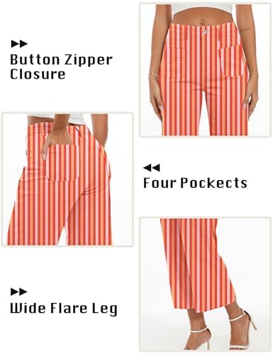 Wide Leg Jeans for Women Trendy High Waisted Flare Jeans Cropped Pants Stretchy Baggy