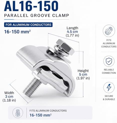 10 Pcs 4/0-2A APG-A2 Aluminum Parallel Groove Clamp for 16-150mm²