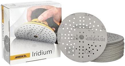 Mirka Abrasive Sheets Iridium 5 Inch Hook and Loop Sandpaper Discs