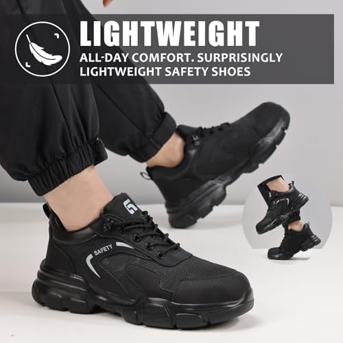 Steel Toe Shoes for Men Puncture Resistant Mens Safety Work Shoes