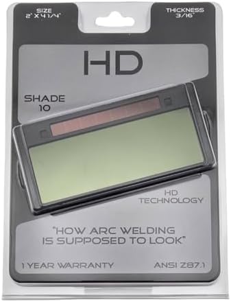 HD Auto-Darkening Welding Lens – High Definition True Color Filter – Fits 2" x 4-1/4" Welding Hoods – Shade 10