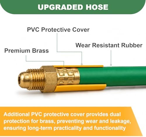 105FT Argon Gas Hose, Inert Gas Welding Hoses for MIG/TIG Regulator