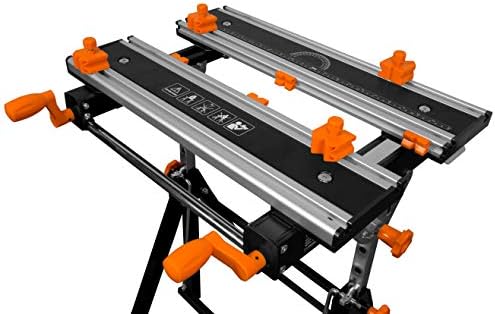 WEN Portable Work Bench with Steel Construction, Clamping Vises, and Adjustable Height and Bevel (WB2322T)