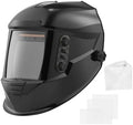 VEVOR Welding Helmet Auto Darkening, 3.94" x 3.74" True Color Welding Hood, 1/1/1/1 Solar-Powered Welder Mask 4 Arc Sensors, Wide Shade 4/5-9/9-13 for TIG MIG ARC Weld Grinding Cutting - METIS Series