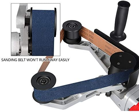 SPTA 110V 800W Professional Stainless Steel Pipe Tube Polisher Sander with Alumina Oxide Sanding Belt, Silicon Carbide Wheel, Pole Burnishing Polisher Machine