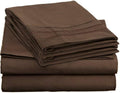 JS Sanders Affordable Microfiber 6 PC Bed Sheet Set - King Size, Chocolate