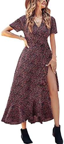 PRETTYGARDEN Women's Boho Floral Summer Maxi Dresses