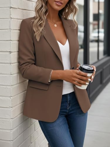 Mina Self Women's Business Casual Blazer Slim Fitted Lightweight Jacket