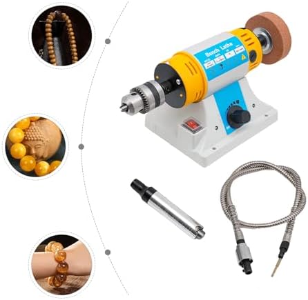 Bench Buffer Polishing Machine,Multi-Function Benchtop Polisher Grinder with Accessories,110V 320W Jewelry Polisher for Wood,Amber, Metal, Jade Manual DIY