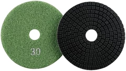 Diamond Polishing Pad, 4 inch 100 mm 30 Grit Sanding Discs for Grinder & Polisher, Hook and Loop Backing Pad for Grinding Buffing Granite Marble Concrete Stone (1 Piece)