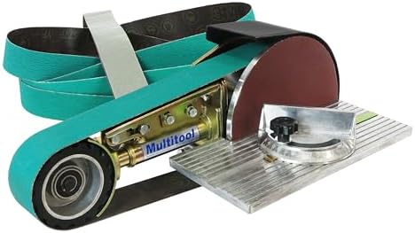 Multitool 2" x 36" Belt Grinder Attachment for Bench Grinders with Miter Table and 10-piece Belt Kit (MT362-Deluxe)