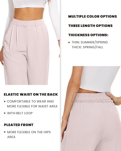 FUNYYZO Wide Leg Dress Pants for Women Work Slacks Business Casual Outfits
