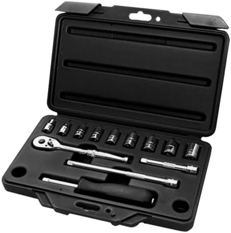 Pro-Grade 13-Piece 1/4-Inch Drive Metric Mechanics Tool Set, 19205 | Dyna Drive Technology Maximizes Torque and Helps Prevent Fastener Rounding