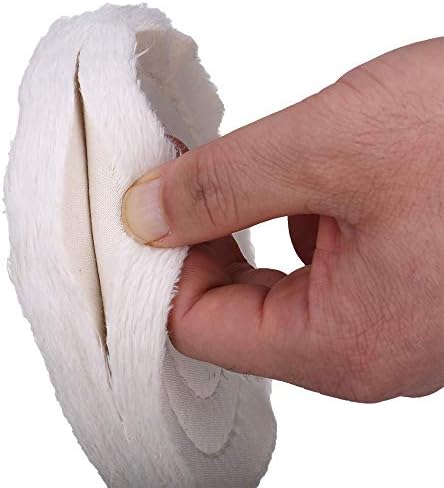 SCOTTCHEN Buffing Polishing Wheel 8" x 5/8" Arbor x 70Ply White Fine Cotton for Bench Grinder - 2 PCS