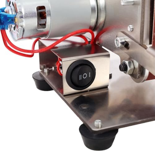 3-In-1 Mini Belt Sander, Small Bench Grinder Kit with 7 Speed Adjustable Power Polisher and DIY Polishing Grinding Tool,for Metal Wood DIY Handcraft, Tool & Knife Sharpening