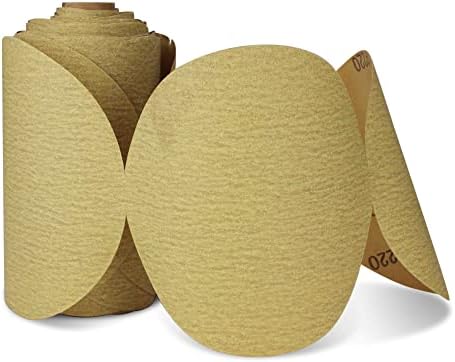 BHA 6" Gold PSA Sanding Discs for DA Sander, 80 Grit - 100 Pack