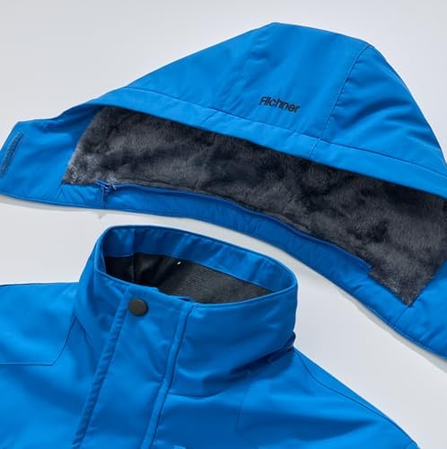 Boys' Waterproof Winter Ski Jacket Removable Hood Snow Coat