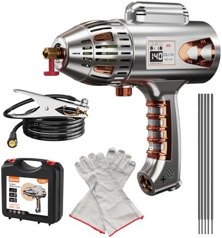 Handheld ARC Stick Welder 140A 110V,lightweight Portable inverter handheld welder Gun capable of DC Stick for Hobby DIY Projects Home Use. Arc force and Anti-Stick With Welding Tools