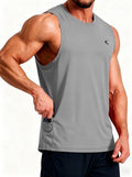 KPSUN Men's Quick Dry Workout Tank Top Summer Beach Shirt | UPF 50+ Sleeveless Gym Muscle Shirt with Hidden Pocket for Keys. Ideal for Gym Training, Outdoor Running, And Beach Workouts