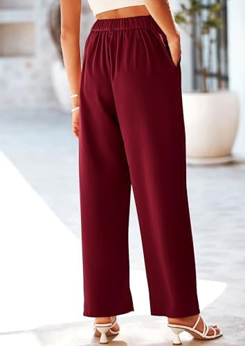 PRETTYGARDEN Women's Flowy Wide Leg Dress Pants