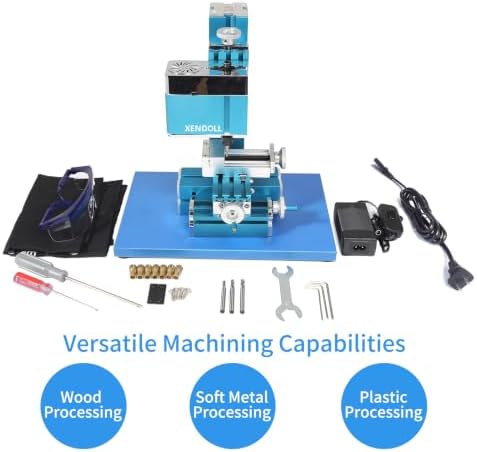 XENDOLL Mini Milling Machine for Hobby & STEM Education — 36W Desktop Mill for Wood, Soft Metal&Plastic,Compact Benchtop Workshop Tool