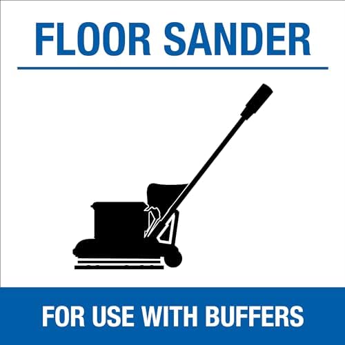 Mercer Industries 429080 Silicon Carbide Floor Sanding Disc, Cloth Back, 19" x 2" Hole, Grit 80X, 20-Pack