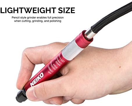 NEIKO 10649A Micro Air Die Grinder | 1/8" (3mm) Capacity | Pencil Type | 54,000 RPM | For Cleaning Dies, Rotors, Backing Plates, Brake Pads, Mounts, Etc.