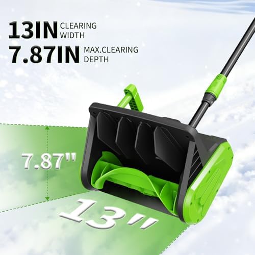 21V Cordless Snow Shovel, 13.38" Electric Snow Blower Cordless
