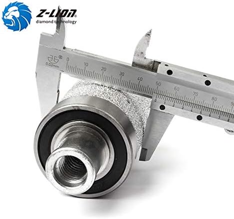 Z-LION 2" Diamond Drum Wheel Vacuum Brazed Grinding Sanding Wheel with 5/8-11 Thread for Stone Sink Hole Edge