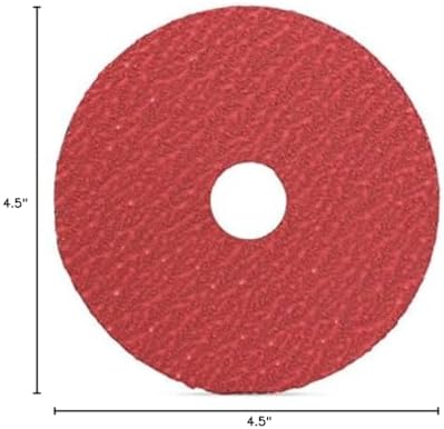 BHA 4.5" x7/8" Ceramic Resin Fiber Discs, 60 Grit - 25 Pack