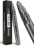 SF-1 Carbide Burr 1/4 In Shank Double Cut Die Grinder