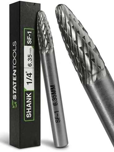 SF-1 Carbide Burr 1/4 In Shank Double Cut Die Grinder