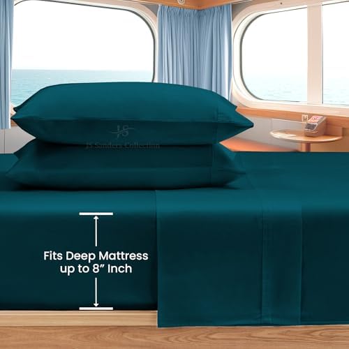 JS Sanders Collection 4PC Boat Sheet Set Universal AFT Berth, Teal