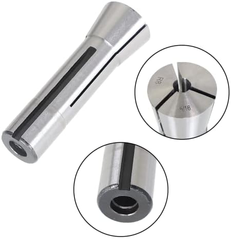 kimllier 23Pcs Mill Collets Set Mill Chuck Holder Kit 1/16-3/4 R8 Collet Set Threaded Internally 7/16-20 R8 Accuracy Round Spring Collet