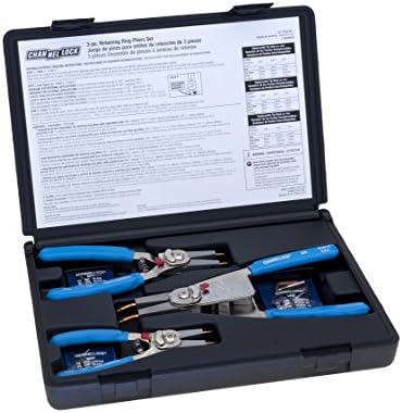 Channellock RT-3 Convertible Retaining Ring Plier Set, 3-Piece, Blue
