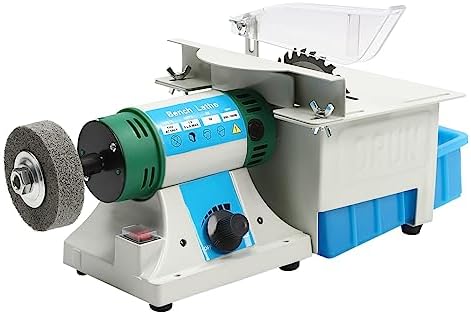 750W Lapidary Saw Polisher Multifunctional Rock Cutting Saw Adjustable Speed Stone Cutter (800-10000 RPM) for Polishing, Grinding, and Cutting Jade, Metal, Wood (4in Blade)