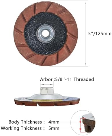 5" Ceramic Bond Diamond Cup Wheel for Concrete, 5/8-11, 50 Grit
