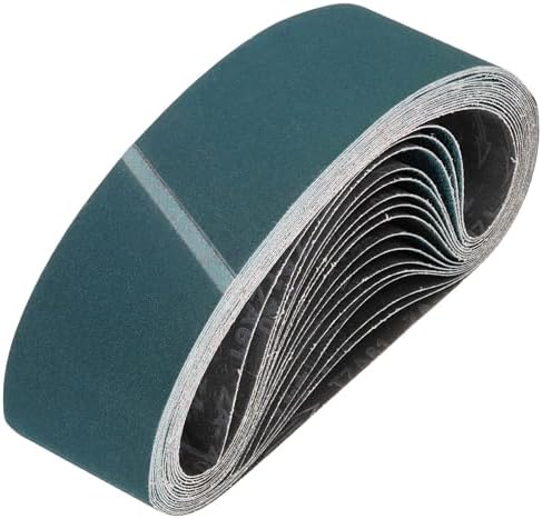 HARFINGTON 3-1/2 x 15-1/2 Inch Sanding Belts, 15 Pcs 60/80/120 Grit Zirconia Abrasive Belt Sander File Belt for Woodworking, Metal Polishing, Knife Sharpener