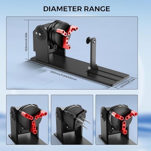 CNC Router MachineCR1 Rotary Roller, Y-axis Rotary, High Torque NEMA 23 Stepper Motor, Linear Rails & Ball Screws 3-Axis Engraving Milling Machine for Wood Cutting (CR1)