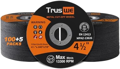 Cut Off Wheels 4 1/2 Inch - 105 Pack Cut Off Wheels Metal and Stainless Steel Cutting Wheel for Angle Grinder Ultra Thin Cut-Off Wheel Cutting Disc