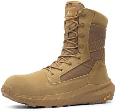 NORTIV 8 Men's Composite Toe Work Boots Side Zipper