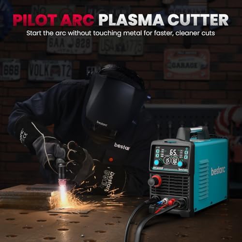 Bestarc Plasma Cutter Machine, 65Amps HF Pilot Arc, 110/220V, Air Sensor