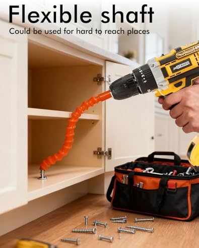 21V Cordless Drill Driver Kit, 25+1 Clutch, 2 Batteries & Charger, 3/8" Keyless Chuck, LED Light, Complete Drill Set with Carry Case, Ideal for Home Improvement, Household Repairs & DIY Projects