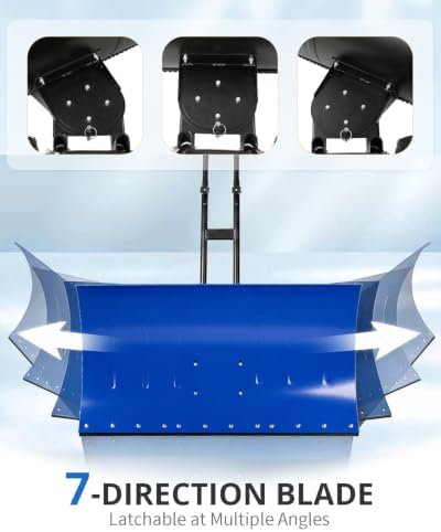 Outvita Snow Shovel with Wheels, 36" Wide 18" Long, Black & Blue