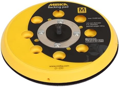 Mirka Backup Pad 5 Inch Hook and Loop 28 Holes Medium 915GV28