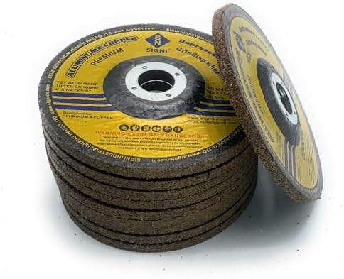 SIGNI 4 Inch Non Ferrous 10 Pack Grinding Wheel, Angle Grinder Abrasive Disc for Aluminum Copper Brass, Anti-Clog (Non-Loading)