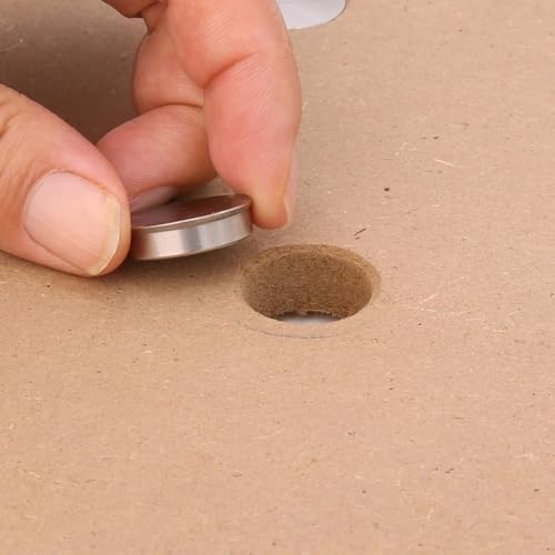 HONGDUI 10PCs Bench Top Protector for 20mm Dog Hole- MFT System Dog Hole Cover for Woodworking Workbenches (Aluminum)