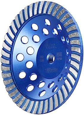 SALI 7 Inch Concrete Grinding Wheels 43 Turbo Diamond Segments 5/8-11 Arbor Diamond Grinding Wheel Fit for Paint, Epoxy, Mastic, Coating Removal