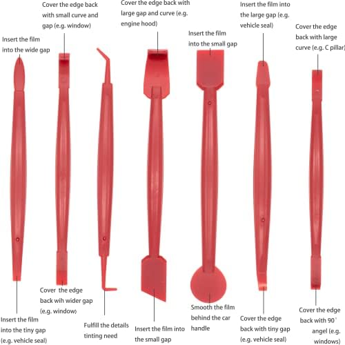 Spanno Vinyl Wrap Tool Kit for Cars, Window Tint Tools Includes Squeegees